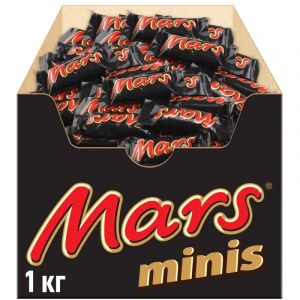 Шоколадный батончик Mars Minis с карамелью и нугой, 1кг