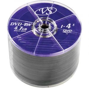Носители информации DVD-RW, 4x, VS, Bulk/50, VSDVDRWB5001