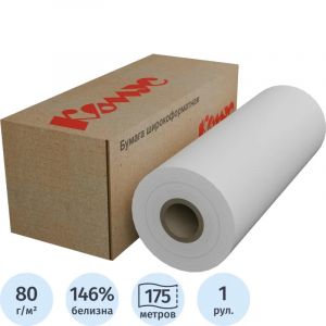 Бумага широкоформатная InkJet 80г 440ммх175 76мм