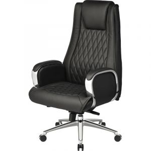 Кресло BN_Jl_Руководителя Echair-518 ML кожа черная, хром
