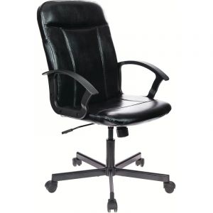 Кресло VB_EChair-563 TPU к/з черный, металл (детали в спинке)