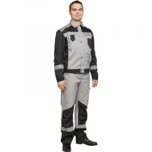 Костюм летний муж л21-КБР сер/чер (р.56-58) 170-176 (серия Л)