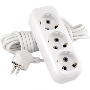 Удлинитель LUX У3-Е-05 3 входа 5м с заземлением, 250В, 16А