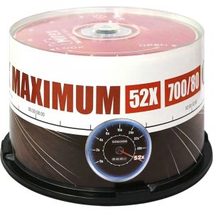 Носители информации CD-R, 52x, Mirex Maximum, Cake/50, UL120052A8B