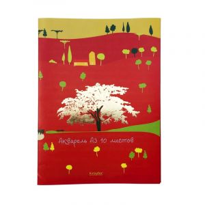 Папка для рисования акварелью Kroyter А3,10л,тиснение фольг,05206