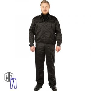 Костюм охранника К-м  Альфа  черн.(р.48-50)/170-176