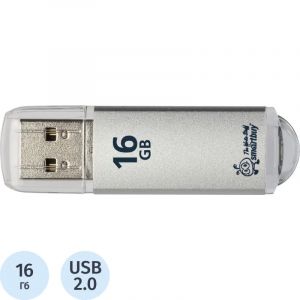 Флеш-память Smartbuy V-Cut, 16Gb, USB 2.0, сереб, SB16GBVC-S