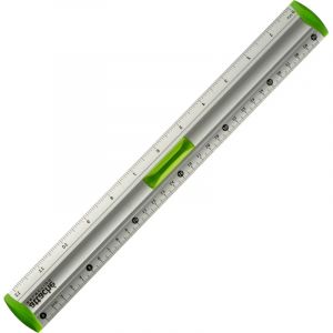Линейка 30см Attache Selection aluminium с держателем зеленый