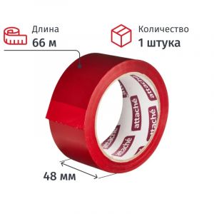 Клейкая лента упаковочная ATTACHE 48мм х 66м 45мкм красный