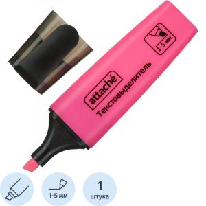 Маркер текстовыделитель Attache Colored 1-5мм розовый