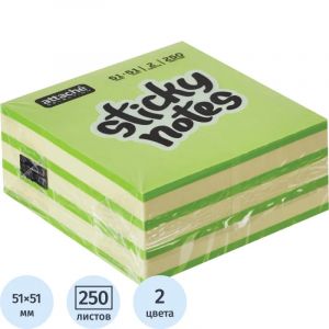 Стикеры Attache Selection миникуб 51х51, зеленый 250 л