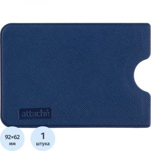 Чехол для кредитных карт и пропусков защитный RFID , ПВХ синий