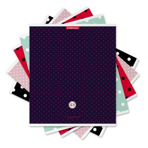 Тетрадь общая ученическая ErichKrause Dots, 48 листов, клетка, выборочный УФ-лак_MIX-PACK