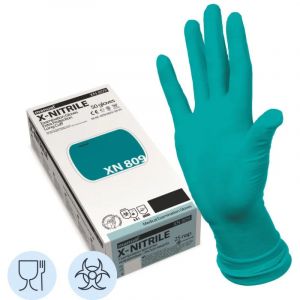 Перчатки мед.смотров. нитрил.,нестер., зеленый ,MANUAL XN 809 (S) 25пар,ПС