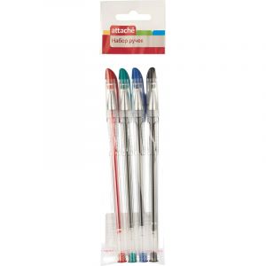 Набор гелевых ручек неавтомат. Attache City набор 4цв. Россия