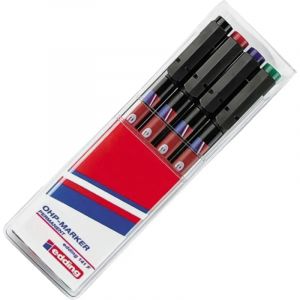 Маркер для глянц.поверх. EDDING E-141 F/4 (0,6мм) набор 4цв.