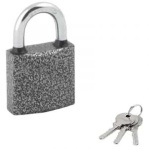 Замок навесной KD (25xd=4) металл хром/серый (2кл)