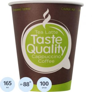 Стакан одноразовый бум однослойный d-70мм 165мл TasteQuality100шт/уп
