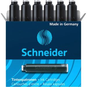 Картридж чернильный для перьевой ручки  SCHNEIDER чер. 6шт./уп. Германия