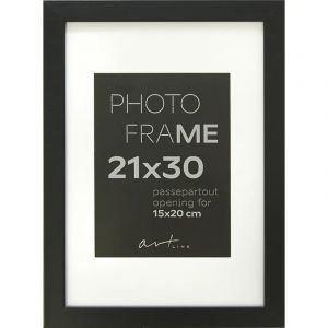 Рамка пластиковая с паспарту Gloria Black 21x30 37