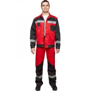 Костюм летний муж л21-КБР крас/чер (р.60-62) 170-176 (серия Л)