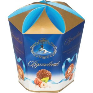 Конфеты Вдохновение с шоколадно-ореховым кремом и фундуком,150гр