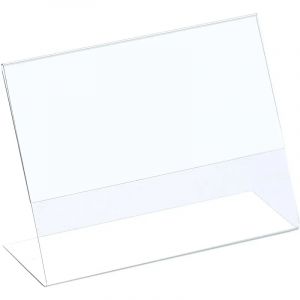 Ценникодержатель настольный д/инф.и L-образный 80x60мм, горизонт.,20шт/уп.