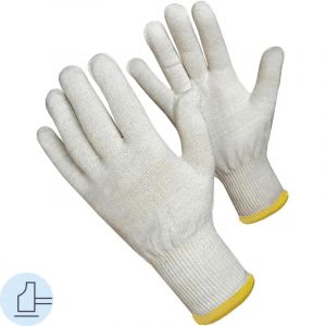 Перчатки защитные трикотажные без ПВХ 38 г 13 класс ручной оверлок 10пар/уп