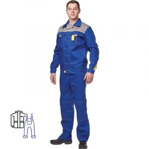 Костюм рабочий летний муж л10-КПК вас/сер (р.44-46) 170-176 ( серия л)