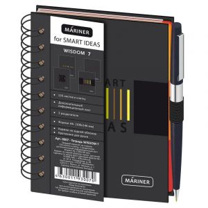 Бизнес-тетрадь Wisdom 7,А6,120л,100х140, 3 разд,рез под руч,клет,рад3,0007