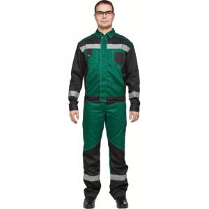 Костюм летний муж л21-КБР зел/чер (р.48-50) 182-188 (серия Л)