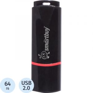 Флеш-память Smartbuy Crown, 64Gb, USB 2.0, чер, SB64GBCRW-K