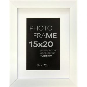 Рамка пластиковая с паспарту Gloria White 15x20 37