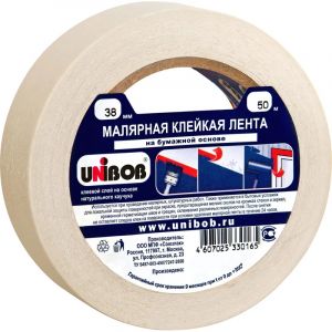 Клейкая лента малярная Unibob 38мм х 50м