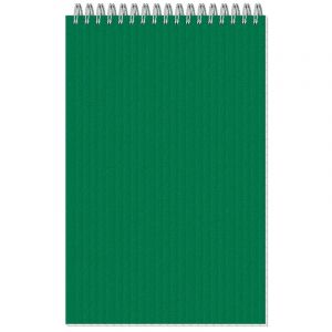 Блокнот МИКРОВЕЛЬВЕТ- А5 50л. спираль, зеленый, клетка 40шт