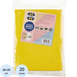Салфетки хозяйственные MEULE ECONOM SMARTS вискоза 38x30см 20 шт/уп