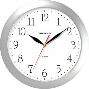 Часы настенные Troyka 11170113 круг., d290мм, плав.ход, пластик