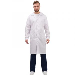 Халат для медицинского персонала муж. м04-ХЛ цв.бел. (р.52-54) 170-176