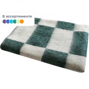 Одеяло 1,5-сп, Шуя С-105 ИЛШ клетка, шерсть 70%, ПЭ 30%, 500 гр/м2