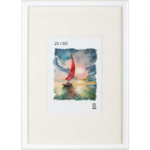 Рамка с паспарту, пластик, 21х30, белый цвет  500П