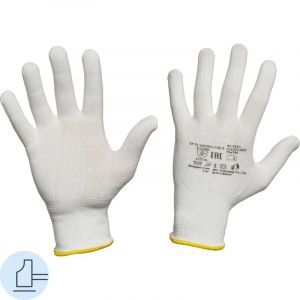 Перчатки защитные нейлоновые белые размер 9