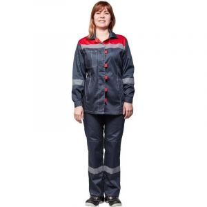 Костюм летний жен. л20-КБР сер/красн (р.48-50) 170-176 (Арсенал-СП)