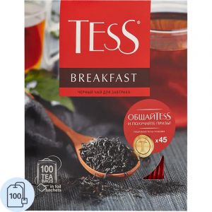 Чай TESS Брекфаст черный 100 пак/уп, 1446-09