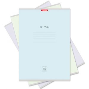 Тетрадь общая ученическая ErichKrause Классика Pastel, А4, 96 листов, клетка_MIX-PACK