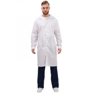 Халат для медицинского персонала муж. м04-ХЛ цв.бел. (р.64-66) 182-188