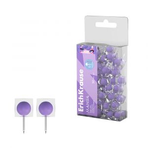 Кнопки силовые ErichKrause Manga, Lilac (в пэт-боксе по 50 шт.)