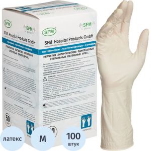 Мед.хирург. перчатки латекс. стерил. опудр. ПАФ SFM (7,5) 50пар/уп