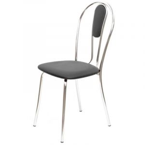 Стул для столовых UP_Венус М каркас хром, к/з черный Z11