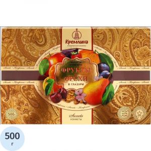 Конфеты Кремлина фрукты и орехи в глазури, 500г