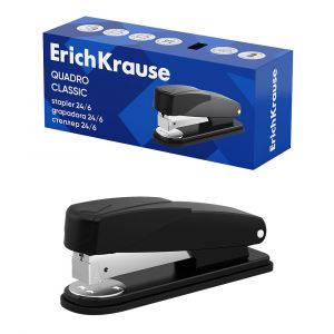 Степлер №24/6 ErichKrause Строгость Классика до 30 листов, черный